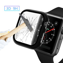 Película temperada para apple watch, protetor de tela para iwatch série 4 40mm 44mm, cobertura completa hd, anti-bolha, vidro temperado 2024 - compre barato