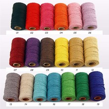 100 Yards 19 Colors Cotton Cords Handmade Sewing Thread Artisan String DIY Wedding Decor Supply Rope Craft Twisted Macrame Cord 2024 - buy cheap