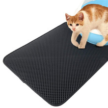 Soft EVA Cat Litter Trapping Mat Waterproof Pet Food Mat Kitten Litter Catcher Mattress with Large Holes Easily Clean 2024 - buy cheap