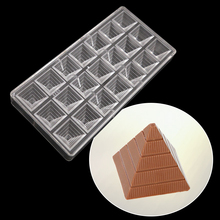 Pirâmide molde de chocolate policarbonato, ferramenta de cozimento criativo cozinha pastelaria ferramentas confeitaria cozinhar acessórios de cozimento 2024 - compre barato