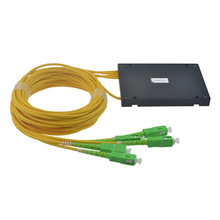 SC APC 1x4 PLC Fiber optical splitter single mode with SC APC connector FTTH SC 1x4 PLC ABS optic splitter box 2024 - buy cheap