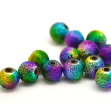 DoreenBeads Jewelry Acrylic Spacer Beads Ball Multicolor About 6mm( 2/8") Dia, Hole: Approx 1.2mm, 40 Pieces Hot new 2024 - buy cheap