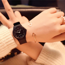 Simple silicone black white  women quartz watches 2021 ulzzang fashion brand retro woman clock casual female wrist watch gifts 2024 - buy cheap