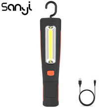 Sanyi lanterna led portátil cob usb integrada recarregável, lanterna tocha trabalho de acampamento 3800lm 2024 - compre barato