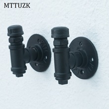 MTTUZK  Industrial wall mounted Cast iron pipe coat towel robe hook hanger retro urban rustic home bar cafe restaurant decor 2024 - buy cheap