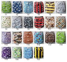 Free Shipping  Newest Print Baby 6pcs Pack Pocket Washable Adjustable Cloth Diaper Baby Nappies  with 2 Inserts 2024 - buy cheap