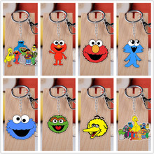 10 pcs/lot Anime Sesame Street Acrylic Keychain Toy Figure ELMO Bag Pendant Double sided Key Ring Gifts 2024 - buy cheap