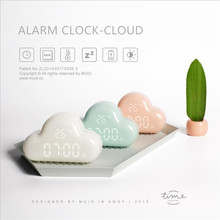 Creative Silent Luminous Electronic Clock LED Intelligent Alarm Clock Control Bedroom Cloud Clock Magnet Adsorption Wall Bell wi 2024 - buy cheap