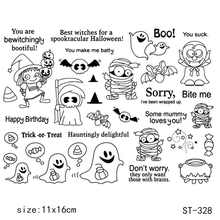 ZhuoAng Детские прозрачные марки на Хэллоуин/Открытки праздничные украшения для скрапбукинга прозрачные марки 11*16 см 2024 - купить недорого