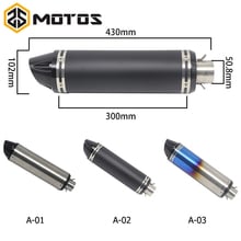 ZS MOTOS Brand New Universal Motorcycle exhaust Modified Scooter Exhaust Muffle for GSX1300/1000R CB400 YZF-R15 Z250 R3 R25 2024 - buy cheap