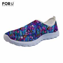 FORUDESIGNS Butterfly Casual Breathable Mesh Shoes Women Lightweight Slip On Sneakers For Female Outdoor Fashion Flats Shoes 2024 - buy cheap
