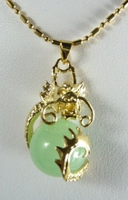 Atacado Chinês fantasia projeto fine jewelry dragão inlay 12 milímetros grama verde Natural pingente jade jóias 05 2024 - compre barato