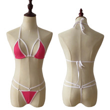 Bikini Sexy con Tanga para mujer, bañador con loción hueca, bañador japonés para playa, bañadores para spa, bikini, monokini 2019 2024 - compra barato