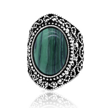 Богемное Винтажное кольцо с камнем для женщин, высокое качество, мода, серебряный цвет, большое женское кольцо, ювелирные изделия на годовщину, свадьбу 2024 - купить недорого
