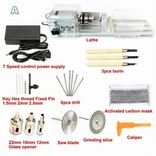 Combo A Mini DIY Wood Lathe Machine Polisher Table polishing Cutting 24V beads machine 2024 - buy cheap