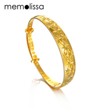 Классический женский браслет MMS из нержавеющей стали 316L золотого цвета с цветочным узором и шармами, браслеты с регулируемой длиной, ювелирные изделия в китайском стиле 2024 - купить недорого
