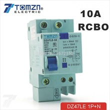 DZ47LE 1P+N 10A C type 230V~ 50HZ/60HZ Residual current Circuit breaker with over current and Leakage protection RCBO 2024 - buy cheap