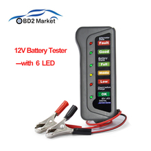 12V Auto Digital Batterye Level Monitor Alternator Tester 6 LED Light Diagnostic Tool For Cars/motorcycles/Trucks battery tester 2024 - buy cheap