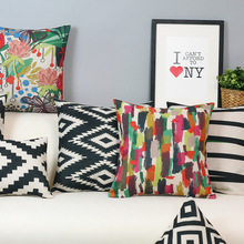 Almofada de travesseiro geométrica enrugada, capa de almofada geométrica preta, branca, arte, geomety, decoração de casa, almofadas de sofá 2024 - compre barato