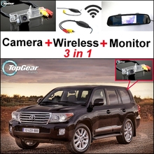 3 в 1, Wi-Fi камера заднего вида + беспроводной приемник + монитор зеркала, система легкой парковки «сделай сам» для TOYOTA Roraima 2007 ~ 2014 2024 - купить недорого