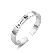 Personalized Ring Stainless Steel Jewelry Adjustable Fashion 3 Colors Rings Custom Name Charm Anniversary Wedding Gift for Women 2024 - buy cheap
