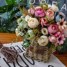 30 см маленький искусственный цветок букет роз домашний декоративный Свадебный букет Шелковый цветок кухонное украшение искусственный цветок 2024 - купить недорого