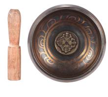 Copper Statue  Exquisite Metal Singing Bowl 4.5 inch Handmade Tibetan Bell with Striker +12cm 2024 - buy cheap
