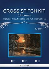 Top Quality Beautiful Lovely Counted Cross Stitch Kit similar dmc aida threads higher quality- Snowing night 2024 - buy cheap