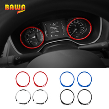 Bawa interior molduras abs painel de painel decoração anel capa para jeep compass 2017 up acessórios interiores do carro 2024 - compre barato