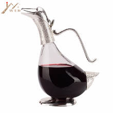 Originality design duck shape decanter silver finish glass decanter,  modern   as gift to family or friends 2024 - buy cheap