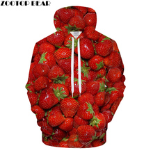 Strawberry Hoodies 3D Print hoodie Men Women Hoody Anime Sweatshirt Harajuku Tracksuit Streatwear Pullover Brand Coat Drop ship 2024 - buy cheap