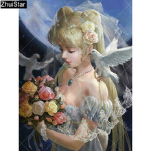 Zhui Star Full Square Drill 5D DIY Diamond Painting "Dove girl" 3D Embroidery Cross Stitch Rhinestone Mosaic Decor HYY 2024 - buy cheap