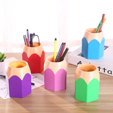 1 Pcs Mini Office Pencil Pot Holder Student  Pen Storage Vase Stationery Gift Cup Makeup Brush Box 2024 - buy cheap