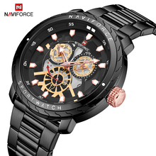 Reloj Original de NAVIFORCE para hombre, reloj de pulsera de cuarzo militar negro, reloj resistente al agua de acero para hombre, reloj masculino 2024 - compra barato
