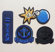 Bomb Anchor Embroidered Iron On Patches For Clothing DIY Stripes Jeans Hat Sticker Appliqued Badges Sewing Decoration 2024 - buy cheap