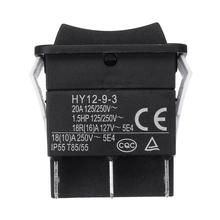 Mayitr 1pc ABS HY12-9-3 6 Pins Industrial Electric Rocker Switch 125/250V 18/20A Push Button Switch ON-OFF Power Switch 2024 - buy cheap