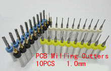 Free shipping Mini Milling cutter bit 10PCS 3.175*1.0mm Engraving Edge Cutter, CNC Router Bits, Endmill for PCB Machine SZ1.0 2024 - buy cheap