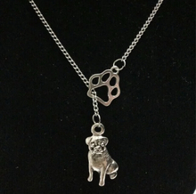Amuleto de pata de perro Pug y gato para suéter, cadena colgante, collar, accesorios de joyería DIY, Vintage, moda 2024 - compra barato