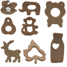 Wooden Teether Toy Baby Safe Nurse Breastfeeding Chew Training Toddler Unwaxed Beech Wooden eco-friendly Organic Baby Teether 2024 - buy cheap