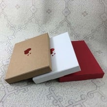 50pcs Hot stamping Red Heart Paper Gift Boxes Square Candy Box for Baby Shower&Birthday Wrapping Supplies 20x15x2.5cm 2024 - buy cheap