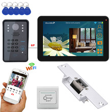 Maotewang-sistema de intercomunicação com haste de vídeo rfid, wi-fi, tela de 9 polegadas, com fio e sem fio, alarme elétrico 2024 - compre barato