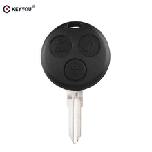 KEYYOU 10X New Replacement Remote Key Shell Styling Cover 3 Buttons For Mercedes Benz Smart Fortwo Fob Car Key Case Cover 2024 - buy cheap