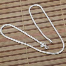 S-N192-20 wholesale,3mm jakotsu Silver plated  necklace,snake chain,20 inchs,fashion jewelry, antiallergic,factory price 2024 - buy cheap