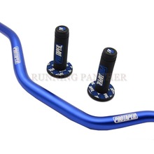 blue 1 1/8" 28MM MX Handlebar and Grips For KAWASAKI KX125 KX250 99-08 KXF250 04-14 KXF450 06-14 2024 - buy cheap
