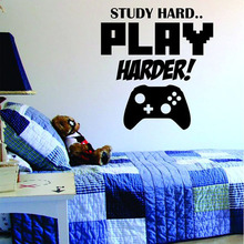 Videojuego vinilo pared calcomanía Gamer pared pegatinas para niños dormitorio juego manija pegatina comer dormir jugar pegatina para jugador de videojuegos decoración X09 2024 - compra barato