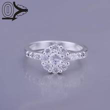  Wholesale Silver-plated Ring,Silver Fashion Jewelry,Women&Men Gift Zircon Flower Silver Finger Rings Top Quality 2024 - buy cheap