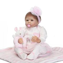 Reborn Newborn Doll 22" 55cm bb reborn Silicone bonecas handmade cute Vinyl Lifelike Reborn Baby Dolls For Girls XMAS Gift 2024 - buy cheap