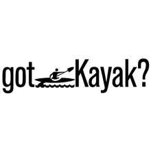 12.7CM*3.1CM "Got Kayak?" Reflective Car Styling Car Stickers Motorcycle Decorating Stickers Black Sliver C8-0707 2024 - buy cheap