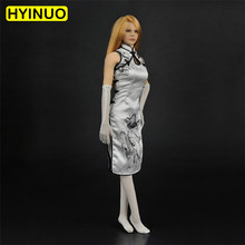 1/6 escala do sexo feminino dragão branco cheongsam sexy tang terno roupas terno conjunto modelo para 12'fitting fitting figura de ação corpo montagem 2024 - compre barato