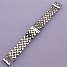 Pulseira de relógio de alta qualidade com pontas curvas, acessório da moda, prata, 16mm, 18mm, 20mm, 22mm, 24mm 2024 - compre barato